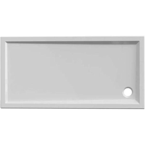 tecnomat piatto doccia serie miami in acrilico  bianco 80x160 h 6 cm piletta Ø 90 mm