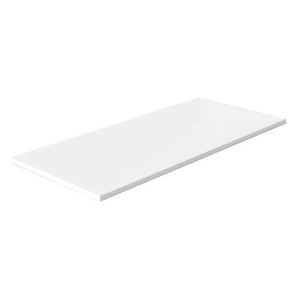 tecnomat piatto doccia serie fusion marmoresina colore bianco 80x140 cm h 2,5 cm piletta inclusa