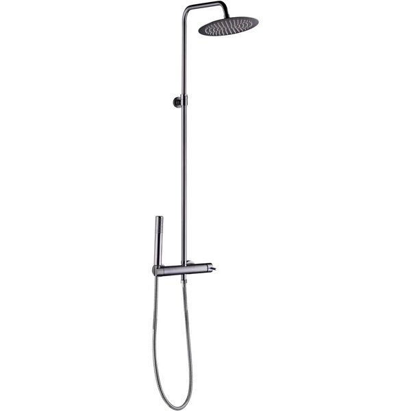 essebagno colonna doccia  luisa gun metal miscelatore meccanico soffione Ø 250 mm