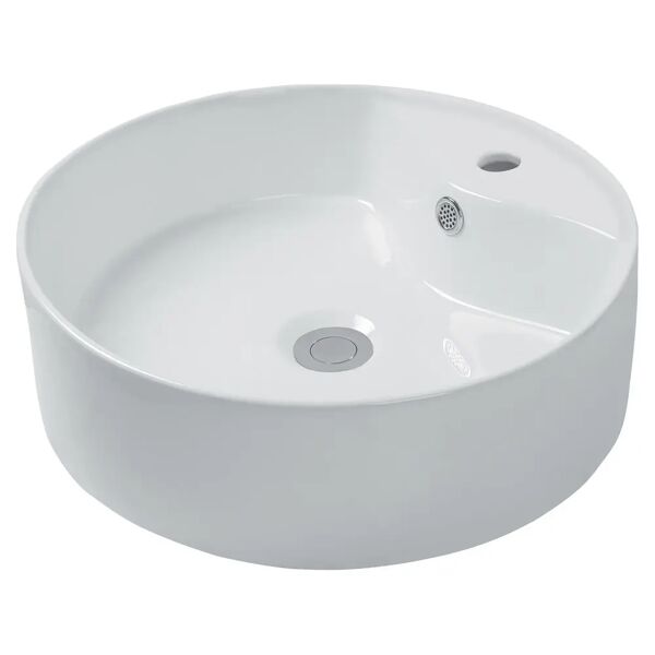 tecnomat lavabo d'appoggio circe in ceramica bianca tondo 46x15 cm (Øxh)