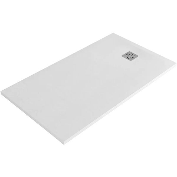 tecnomat piatto doccia effetto pietra marmoresina bianco 80x160 cm h 3 cm piletta Ø 90 mm