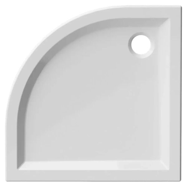 tecnomat piatto doccia serie miami in acrilico  bianco 80x80 h 6 cm 1/4 cerchio piletta Ø 90 mm
