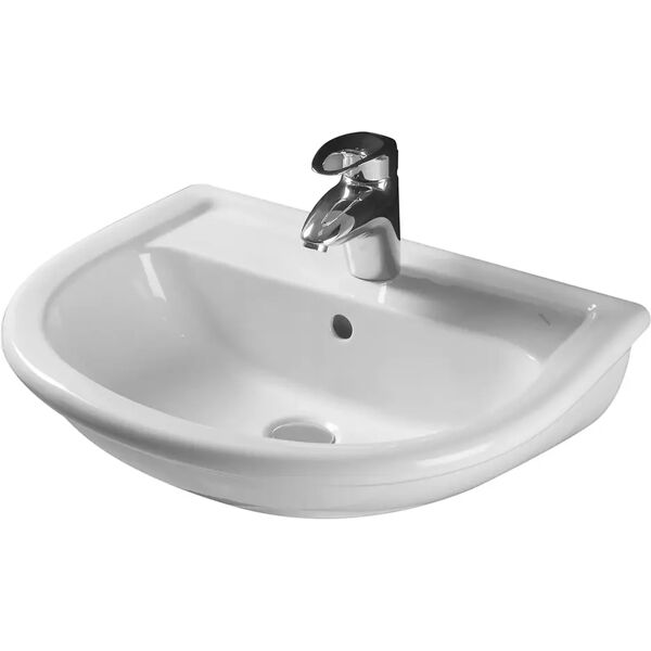 tecnomat lavabo a colonna e sospeso serie nova in ceramica bianca 64x50 cm (lxp)