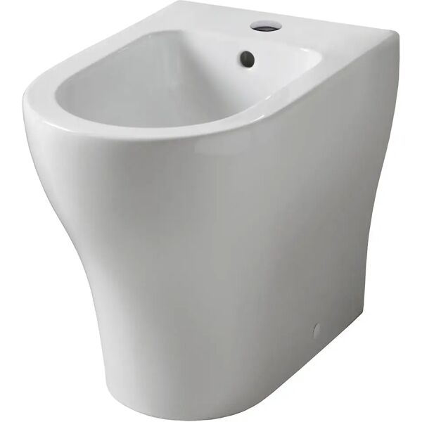 disegno ceramica bidet serie milano filo muro a terra ceramica bianca