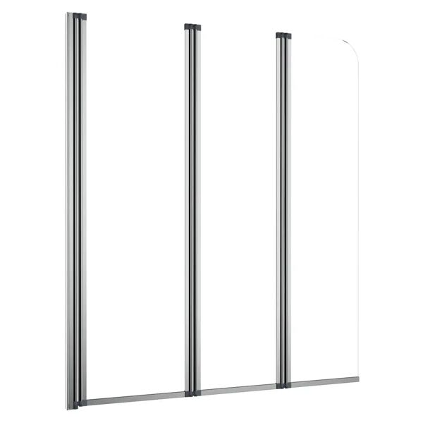 tecnomat parete vasca freeport pieghevole 3 ante 120xh140 cm trasparente 4 mm profilo cromato