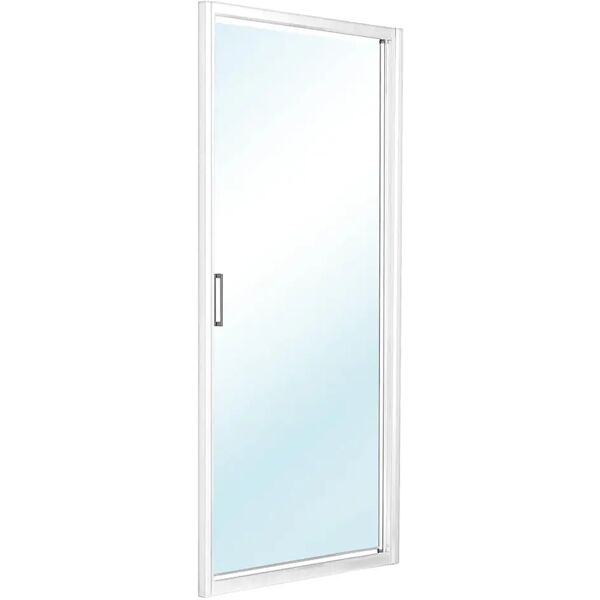 tecnomat porta doccia vita battente 77-82 h195cm vetro temperato trasparente 6mm profili bianchi