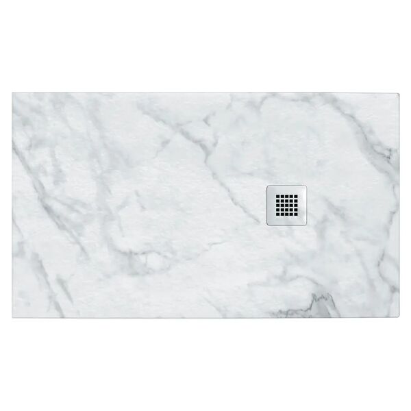tecnomat piatto doccia serie dekor in marmoresina arabesco 80x140 cm h 2,7 cm piletta Ø 90 mm