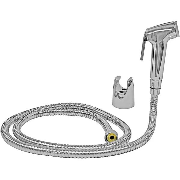 tecnomat kit shut-off coronell cromo con flessibile 120 cm e supporto a muro fisso