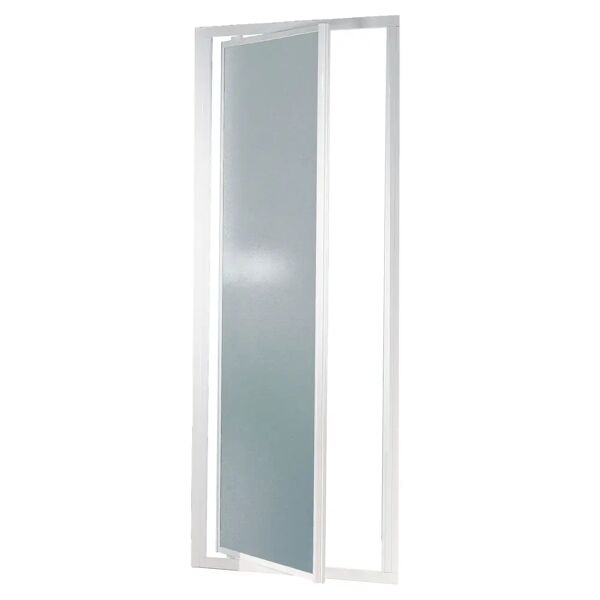 tecnomat porta doccia grancaym battente (69-73) h185cm vetro temperato 3mm stampato profili bianchi