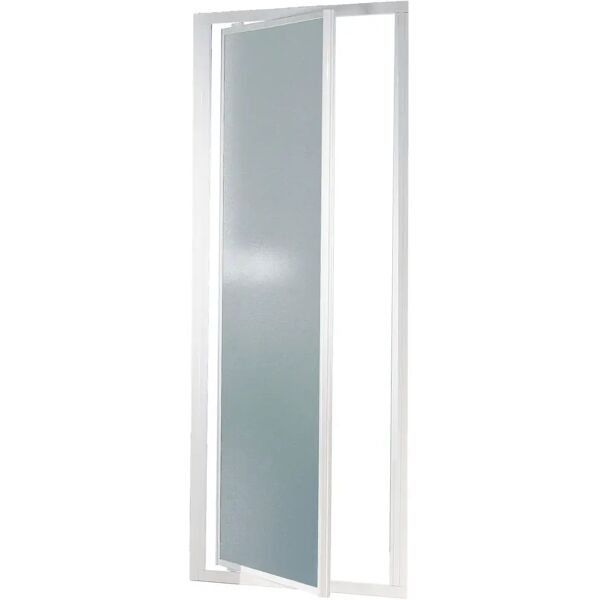 tecnomat porta doccia grancaym battente (65-69) h185cm vetro temperato 3 mm stampato profili bianchi