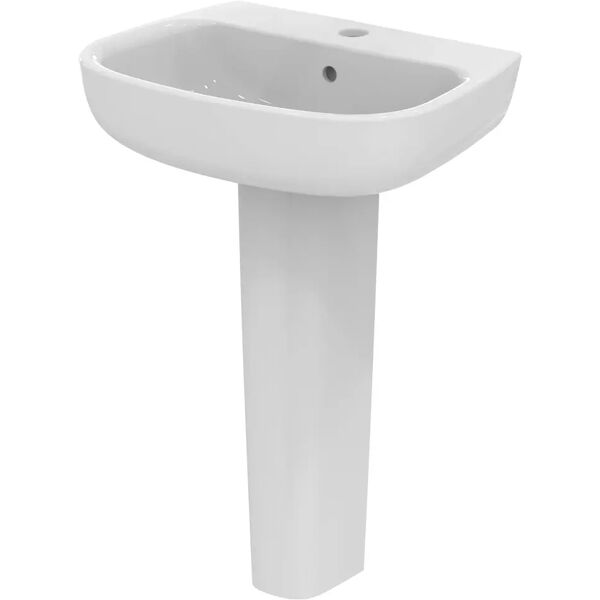 ideal standard lavabo a colonna e sospeso serie entella in ceramica bianca 62x48 cm (lxp)