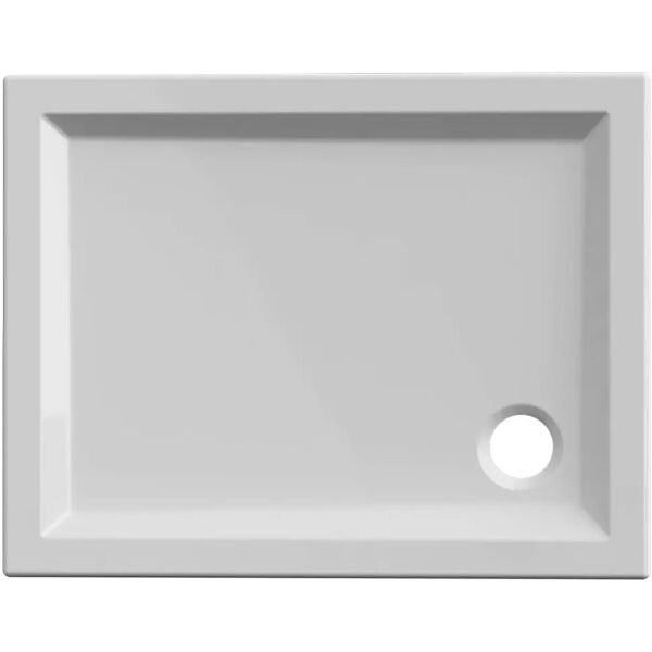 tecnomat piatto doccia serie miami in acrilico  bianco 70x90 h 6 cm piletta Ø 90 mm