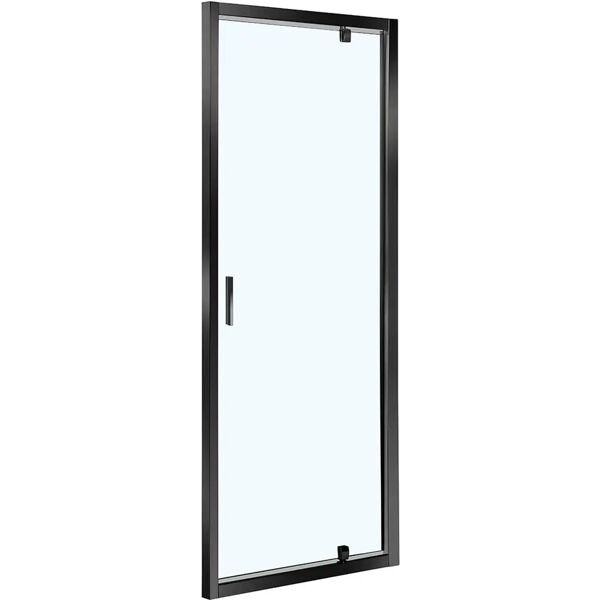 tecnomat porta doccia fenis battente 80 cm h200 vetro temperato trasparente 6mm profili metallo nero