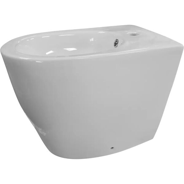 tecnomat bidet serie luna plus filo muro a terra in ceramica bianca h 50 cm