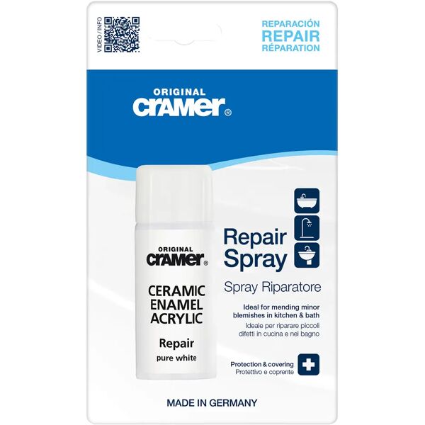 cramer vernice spray  per riparazione sanitari colore bianco