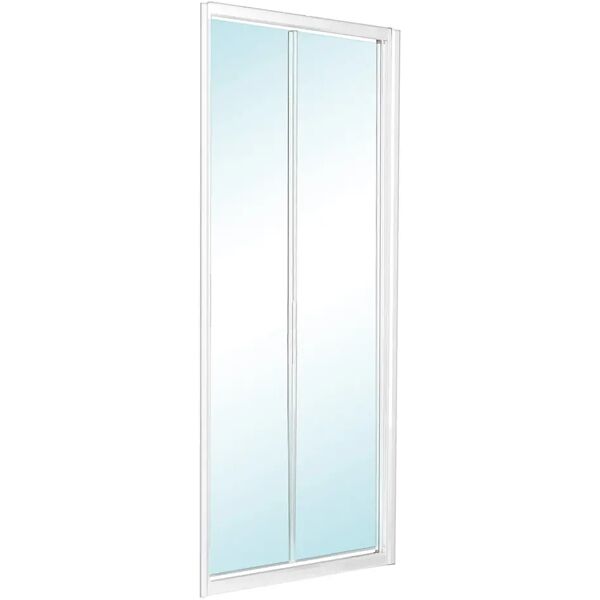 tecnomat porta doccia vita soffietto 77-82 h195cm vetro temperato trasparente 6mm profili bianchi