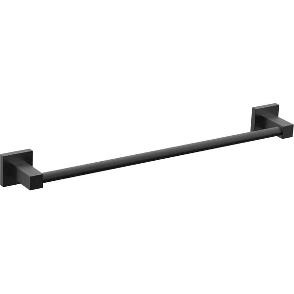 tecnomat barra portasalviette serie kubik 45 cm in acciaio nero opaco fissaggio a muro e adesivo