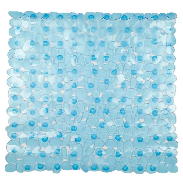 tecnomat tappeto doccia vasca seffa quadrato 54x52 cm antiscivolo in pvc trasparente blu