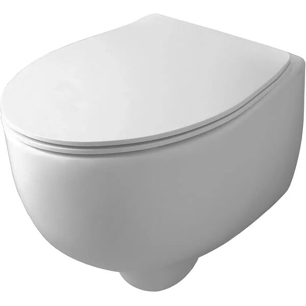 simas vaso serie bormio sospeso in ceramica bianco matt senza brida