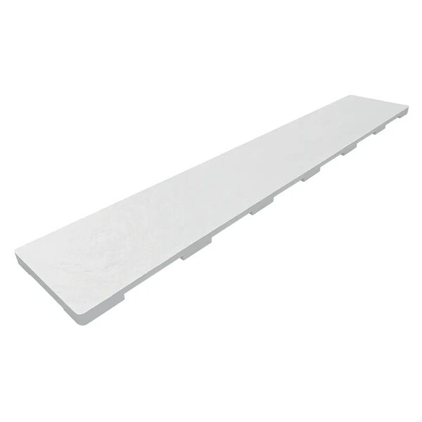 tecnomat copri piletta 67,8x1,3x12 cm (lxhxp) in marmoresina bianco per piatti serie premium