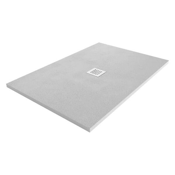 tecnomat piatto doccia tevere cemento marmoresina grigio 80x100 cm h 2,2 cm piletta Ø90 mm