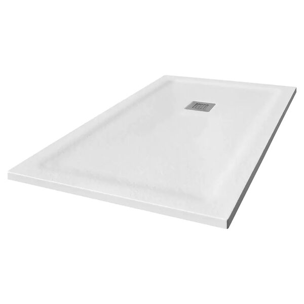 tecnomat piatto doccia nature plus effetto pietra marmoresina bianco 80x100 cm h 3,3 cm piletta Ø 90 mm