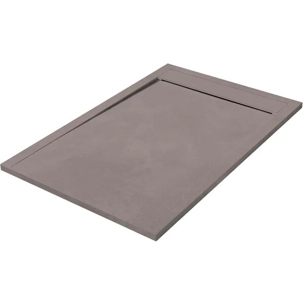 tecnomat piatto doccia serie high marmoresina spatolato tortora 80x140 h 3 cm piletta Ø 90 mm