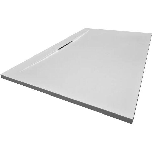 tecnomat piatto doccia kalos effetto pietra in marmoresina bianco 80x120cm h 2,5 cm