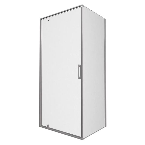 tecnomat porta luce battente (68-70) h200 cm profili cromo trasparente 6 mm abbinabile lato fisso