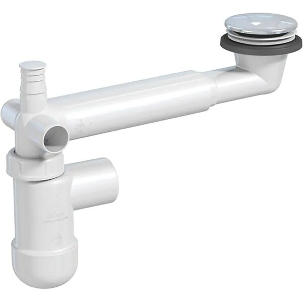 tecnomat sifone salvaspazio per lavabo dolomite con piletta click clack e adattatore per lavabi