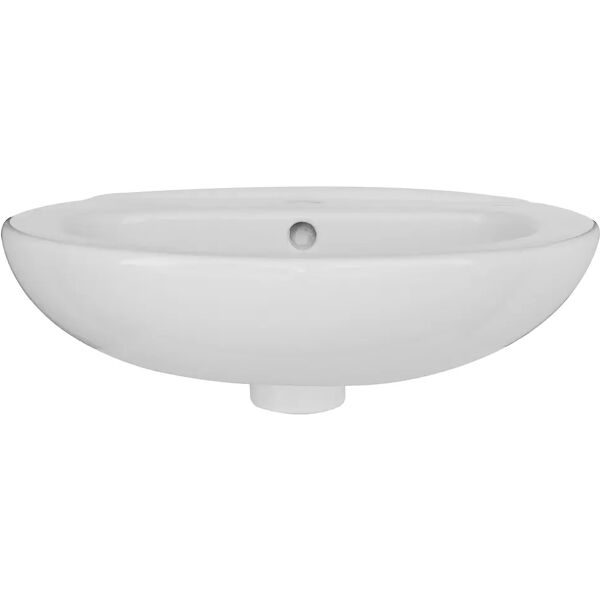 tecnomat lavabo a colonna e sospeso serie magia in ceramica bianca 55x43 cm (lxp)