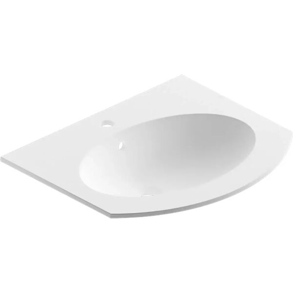 tecnomat lavabo da incasso modul round in mineral marmo bianco matt 1 vasca 60x1,2x51 cm (lxhxp)