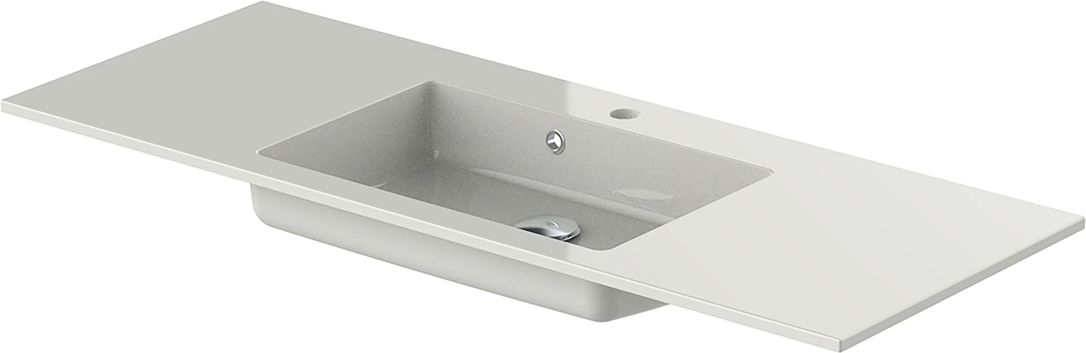 tecnomat lavabo incasso dolomite lauretta 1 vasc in marmoresina bianco 120x1,2x50 cm (lxhxp)