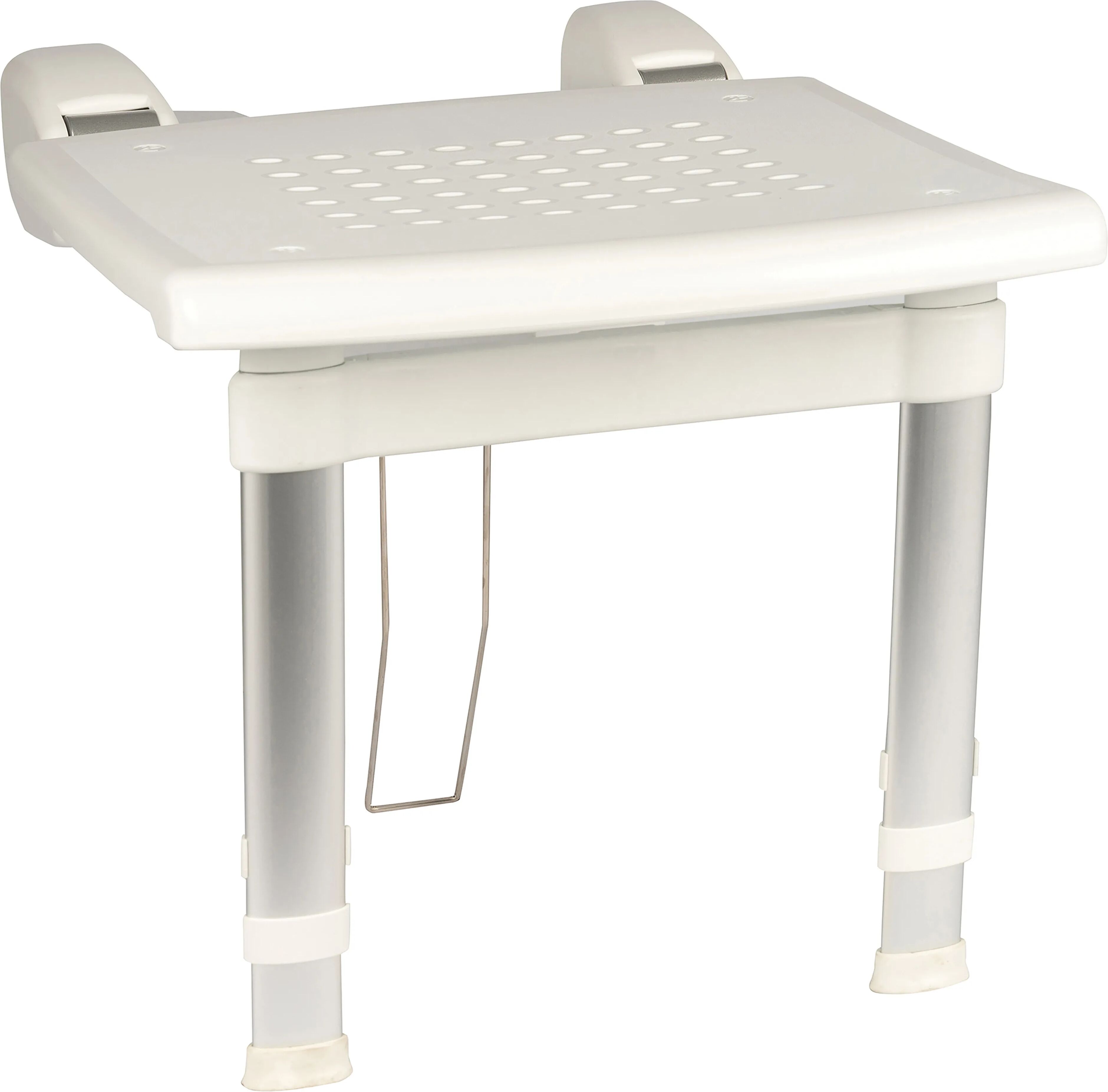 tecnomat sedile per doccia bianco con gambe a muro in polipropilene 42x47 cm h da 40 a 55 cm