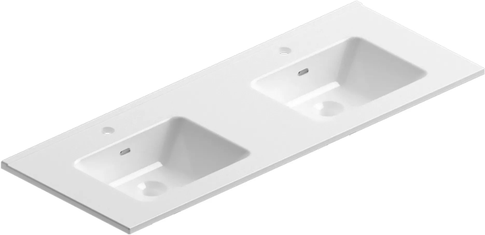 tecnomat lavabo da incasso modul in ceramica bianco 2 vasche 121x46x1,6 cm (lxpxh)