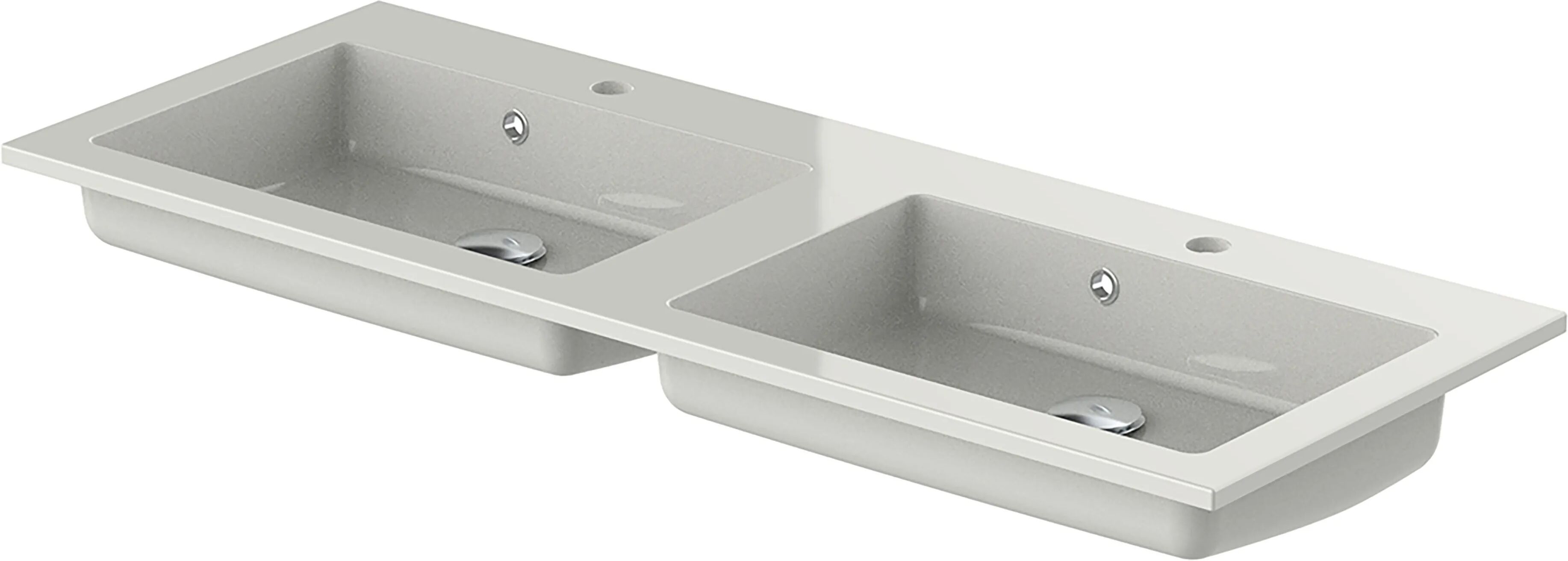 tecnomat lavabo incasso dolomite lauretta 2  vasche in marmoresina bianco 120x1,2x50 cm(lxhxp)