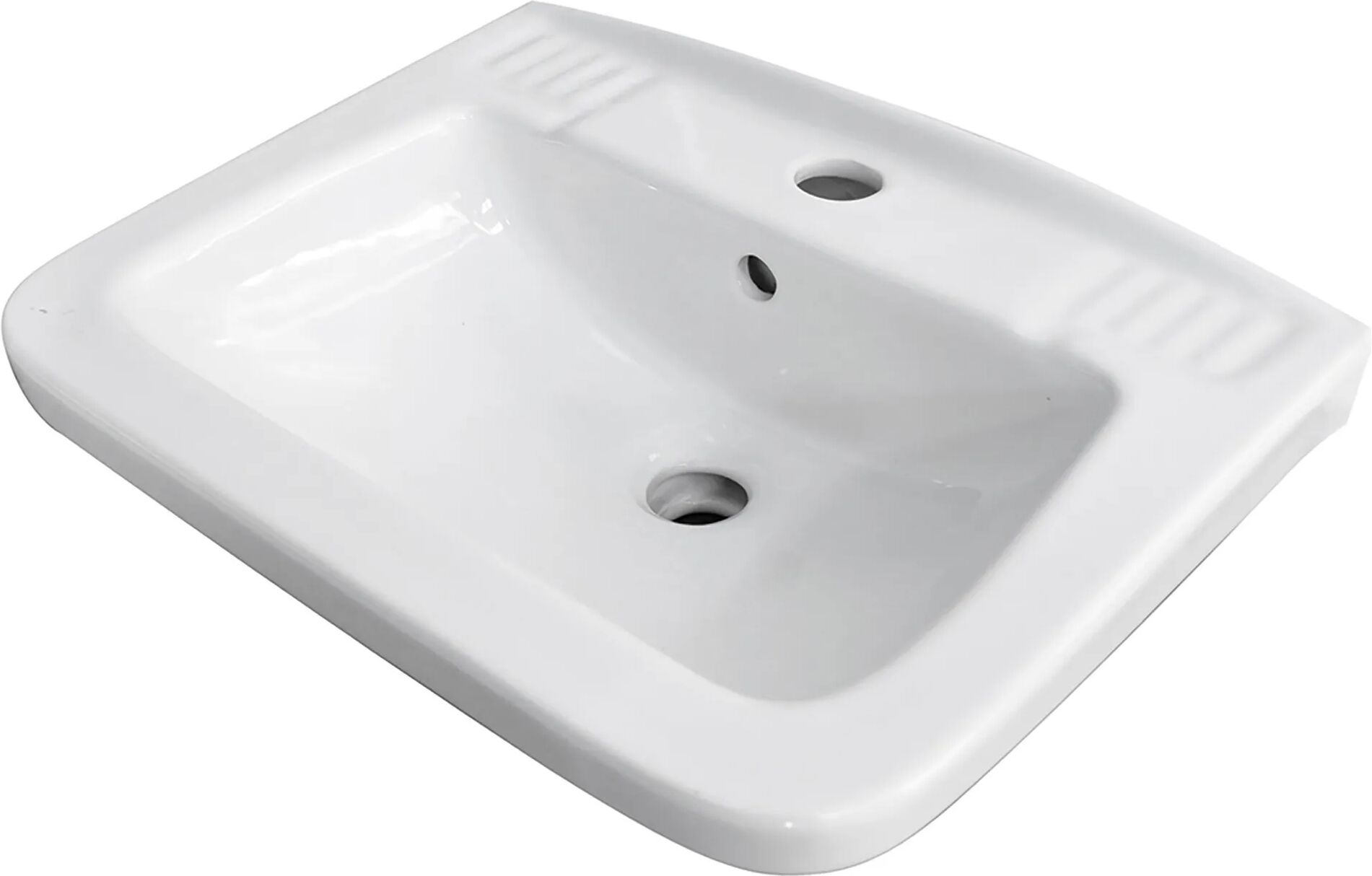 Tecnomat LAVABO A PARETE QUADRO 50 x 40 cm (LxP) IN CERAMICA BIANCO