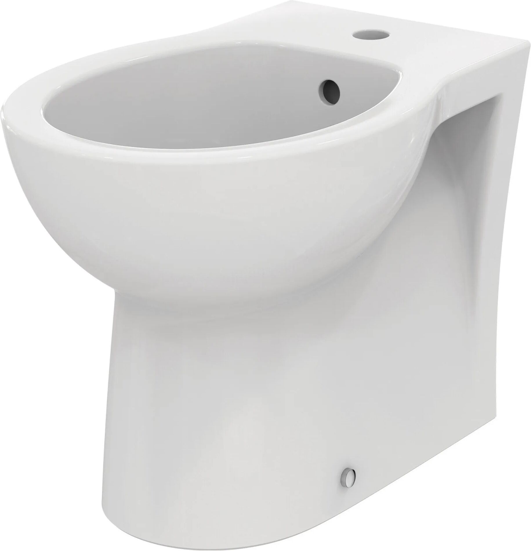 BIDET IDEAL STANDARD SERIE TIRSO A TERRA FILO MURO IN CERAMICA BIANCA