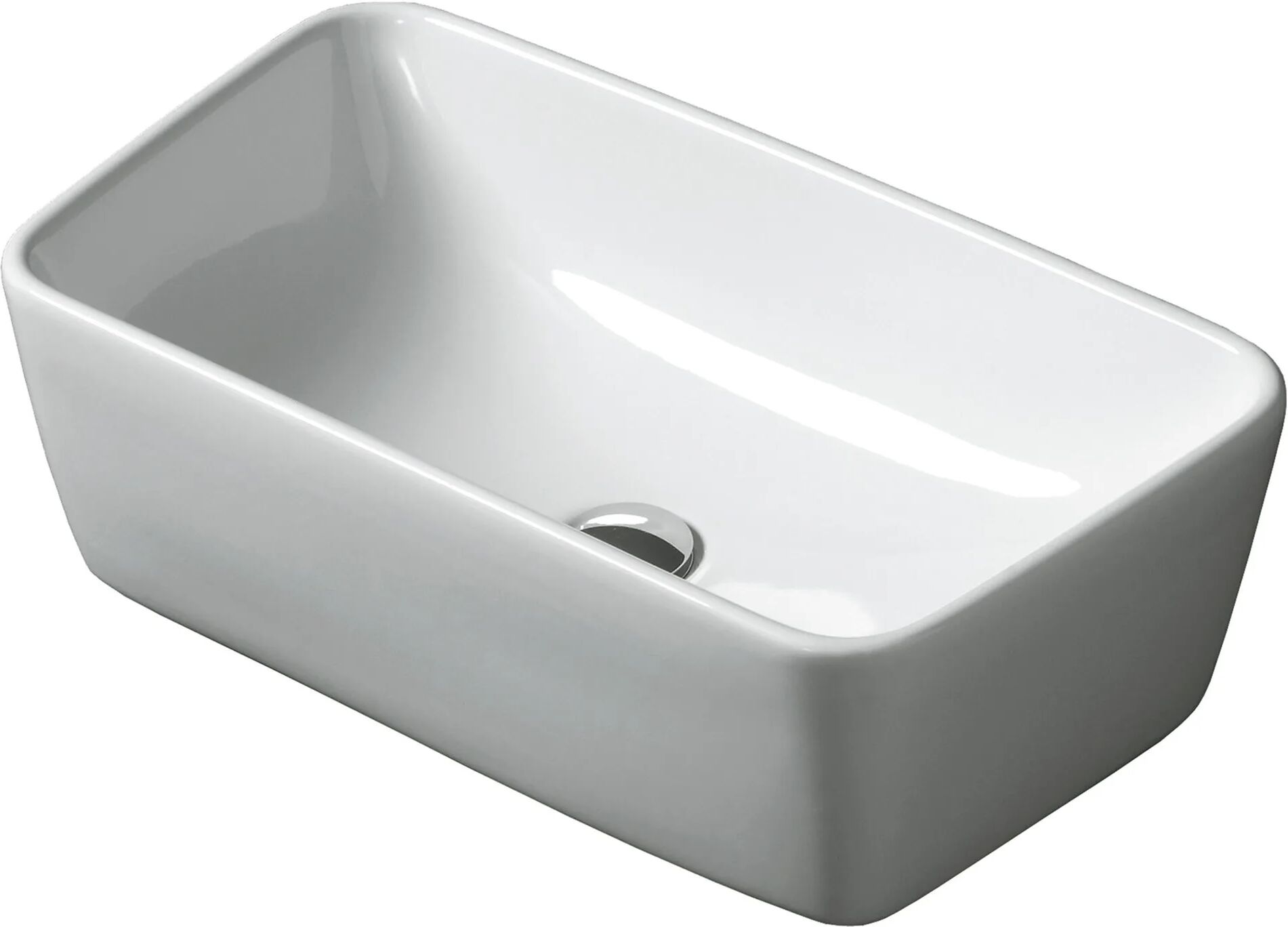 Simas LAVABO D'APPOGGIO  DEGRADE CERAMICA BIANCO MATT RETTANGOLARE 57x19x32 cm (LxHxP)