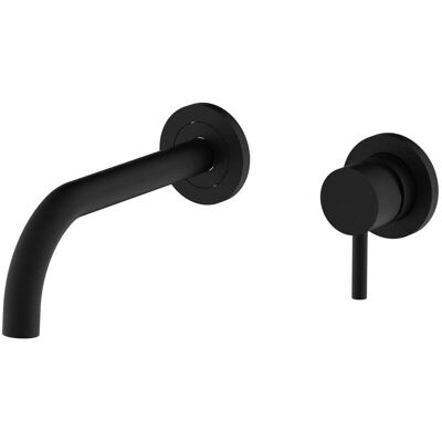 Teorema MISCELATORE LAVABO A PARETE KEO NERO OPACO CARTUCCIA ø 35 mm Teorema MISCELATORE LAVABO A PARETE KEO NERO OPACO CARTUCCIA ø 35 mm