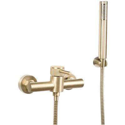 Aquapro MISCELATORE DOCCIA ESTERNO ACQUAPRO SINDIA ORO CARTUCCIA Ø 35 mm CON KIT DOCCETTA Aquapro MISCELATORE DOCCIA ESTERNO ACQUAPRO SINDIA ORO CARTUCCIA Ø 35 mm CON KIT DOCCETTA