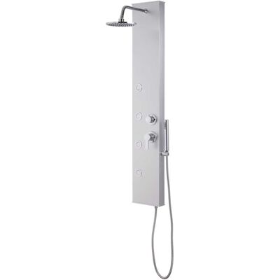 Aquapro COLONNA DOCCIA IDRO ACQUAPRO SYRIO12 3.0 IN PVC ARGENTO 4 GETTI CON MISCELATORE E DEVIATORE Aquapro COLONNA DOCCIA IDRO ACQUAPRO SYRIO12 3.0 IN PVC ARGENTO 4 GETTI CON MISCELATORE E DEVIATORE
