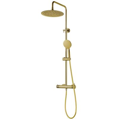 Aquapro COLONNA DOCCIA ACQUAPRO SINDIA 3 GETTI ORO SOFFIONE INOX Ø 250 mm MISCELATORE MECCANICO Aquapro COLONNA DOCCIA ACQUAPRO SINDIA 3 GETTI ORO SOFFIONE INOX Ø 250 mm MISCELATORE MECCANICO