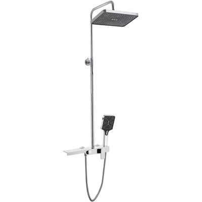 Aquapro COLONNA DOCCIA ACQUAPRO KEOLA 2 GETTI CROMO SOFFIONE ABS 200x300 cm MISCELATORE MECCANICO Aquapro COLONNA DOCCIA ACQUAPRO KEOLA 2 GETTI CROMO SOFFIONE ABS 200x300 cm MISCELATORE MECCANICO