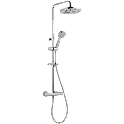 Huber COLONNA DOCCIA LODGE 3 GETTI CROMO SOFFIONE ABS Ø 250 mm MISCELATORE TERMOSTATICO Huber COLONNA DOCCIA LODGE 3 GETTI CROMO SOFFIONE ABS Ø 250 mm MISCELATORE TERMOSTATICO