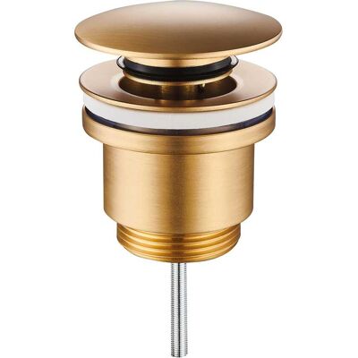 Tecom PILETTA LAVABO BIDET CLICK CLACK UNIVERSALE 1''1/4 IN OTTONE SOFT GOLD TAPPO TONDO Tecom PILETTA LAVABO BIDET CLICK CLACK UNIVERSALE 1''1/4 IN OTTONE SOFT GOLD TAPPO TONDO