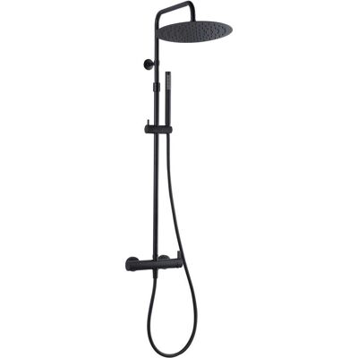 Essebagno COLONNA DOCCIA LOLLIPOP 1 GETTO NERA SOFFIONE INOX Ø30cm MISCELATORE MECCANICO Essebagno COLONNA DOCCIA LOLLIPOP 1 GETTO NERA SOFFIONE INOX Ø30cm MISCELATORE MECCANICO