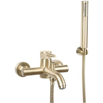 Aquapro MISCELATORE VASCA ESTERNO ACQUAPRO SINDIA ORO CARTUCCIA Ø 35 mm CON KIT DOCCETTA Aquapro MISCELATORE VASCA ESTERNO ACQUAPRO SINDIA ORO CARTUCCIA Ø 35 mm CON KIT DOCCETTA