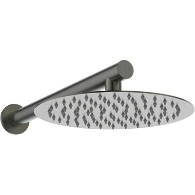 Essebagno KIT DOCCIA ENVOL CON BRACCIO DOCCIA L 300 mm E SOFFIONE Ø 250 mm GUN METAL Essebagno KIT DOCCIA ENVOL CON BRACCIO DOCCIA L 300 mm E SOFFIONE Ø 250 mm GUN METAL