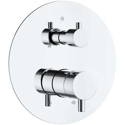 Tecom MISCELATORE DOCCIA INCASSO 3 VIE ROUND CROMO CARTUCCIA Ø35 mm Tecom MISCELATORE DOCCIA INCASSO 3 VIE ROUND CROMO CARTUCCIA Ø35 mm